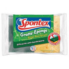 Spontex Antibacterial Clear Sponge Scraper X2